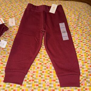 Garanimals Toddler Boys Size 2T New NWT Ruby Wine Jogger Pants
